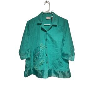 Napa Valley Women's Button Up Shirt Size Large Petite